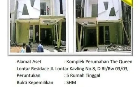 Lelang Rumah 2 Lantai di Jagakarsa, Jakarta Selatan