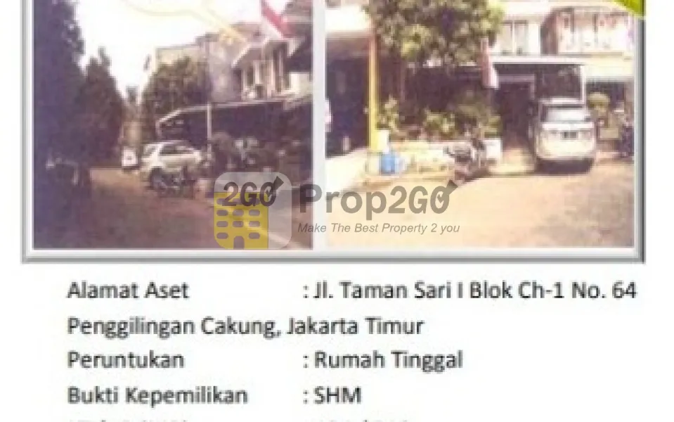 Lelang Rumah 2 Lantai di Cempaka Putih, Jakarta Pusat